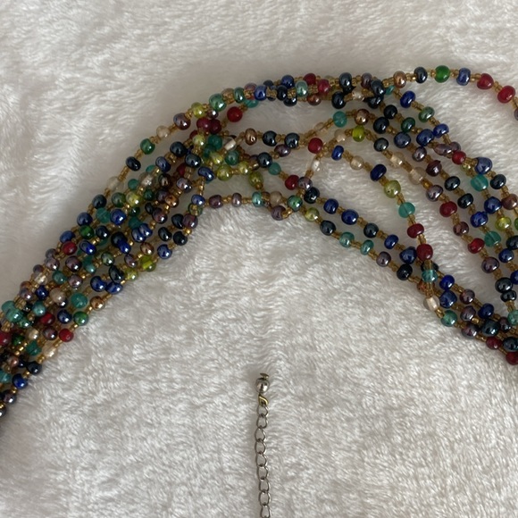 Beaded multicoloured necklace - Picture 10 of 12